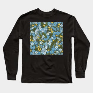 Pretty Forget-me-not Flower Pattern Long Sleeve T-Shirt